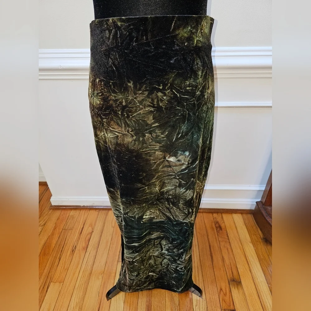Cache Olive Green and Brown Velvet Skirt Set - Picture 12 of 15